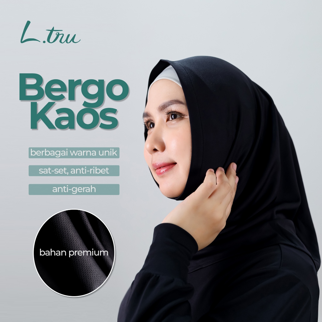 L.tru - Instan Hijab Mini Bergo | Hijab Kaos Premium | Hijab Kaos Olahraga