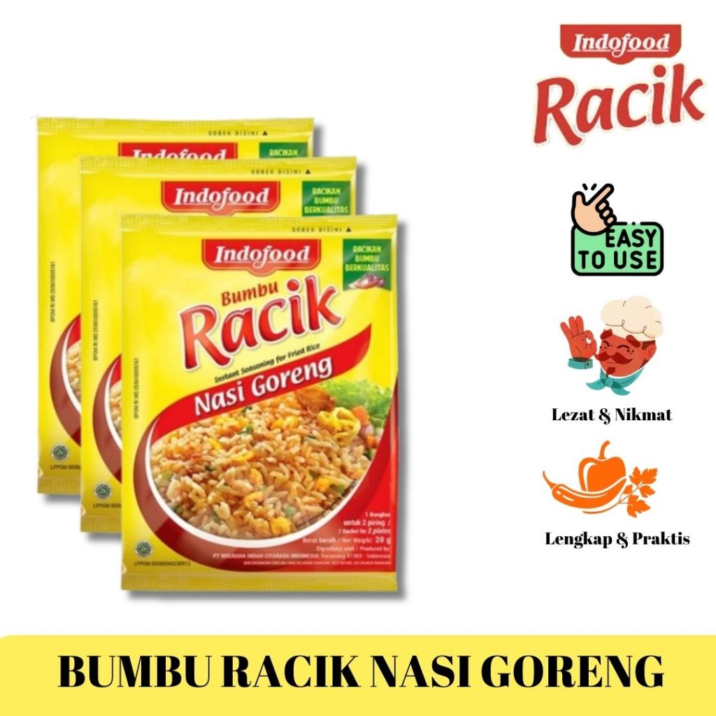 

Indofood Racik Bumbu Instan Nasi Goreng dan Nasi Goreng Spesial Sosis