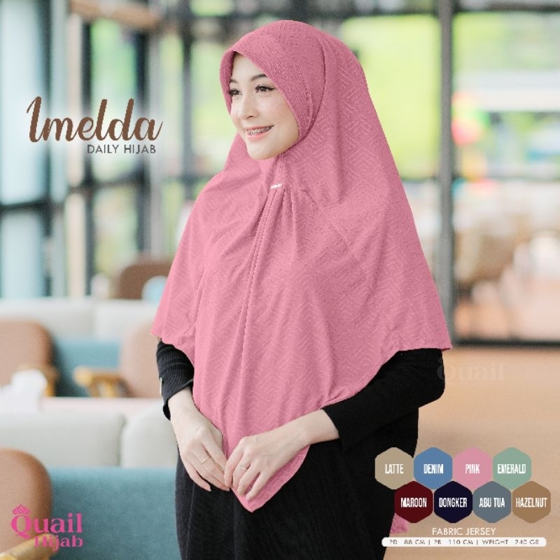 Quail Hijab Instan Bergo Premium Jersey IMELDA