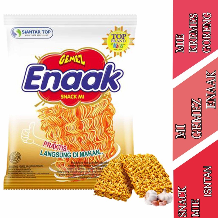 

Mie Kremes Goreng - Mi Gemez Enaak - Snack Mie Instan - 22gr