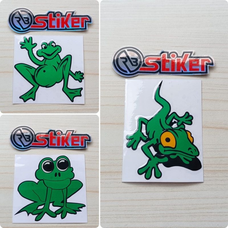 

Stiker cutting Kodok Katak iguana lucu