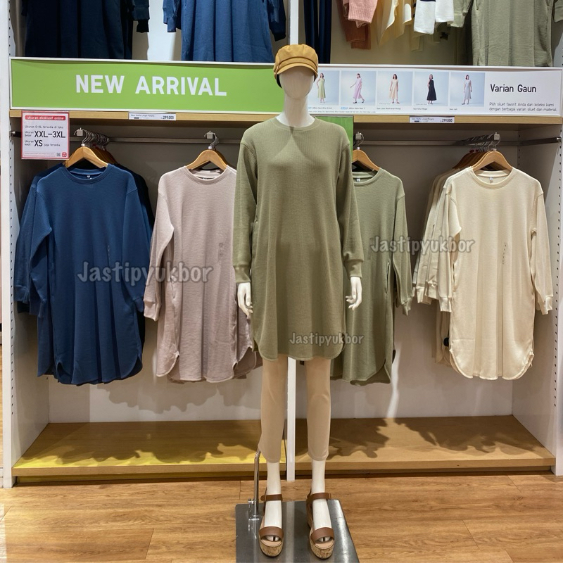 WOMAN UNIQLO GAUN WAFFLE