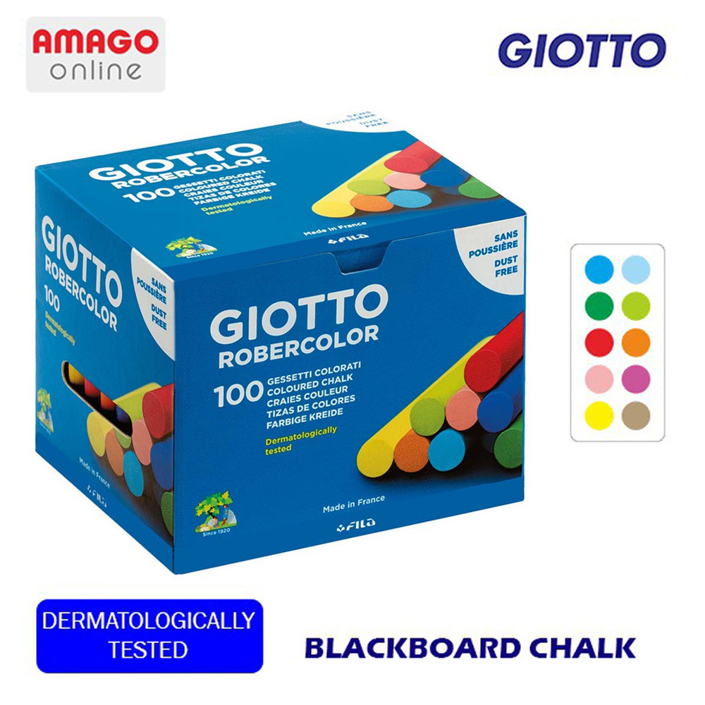 

Kapur Tulis GIOTTO Blackboard Chalk Color 100 pcs - warna - 539000