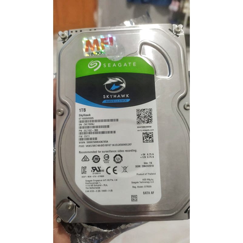 Hdd Cctv 1tb Seagate Skyhawk Mfi Original 