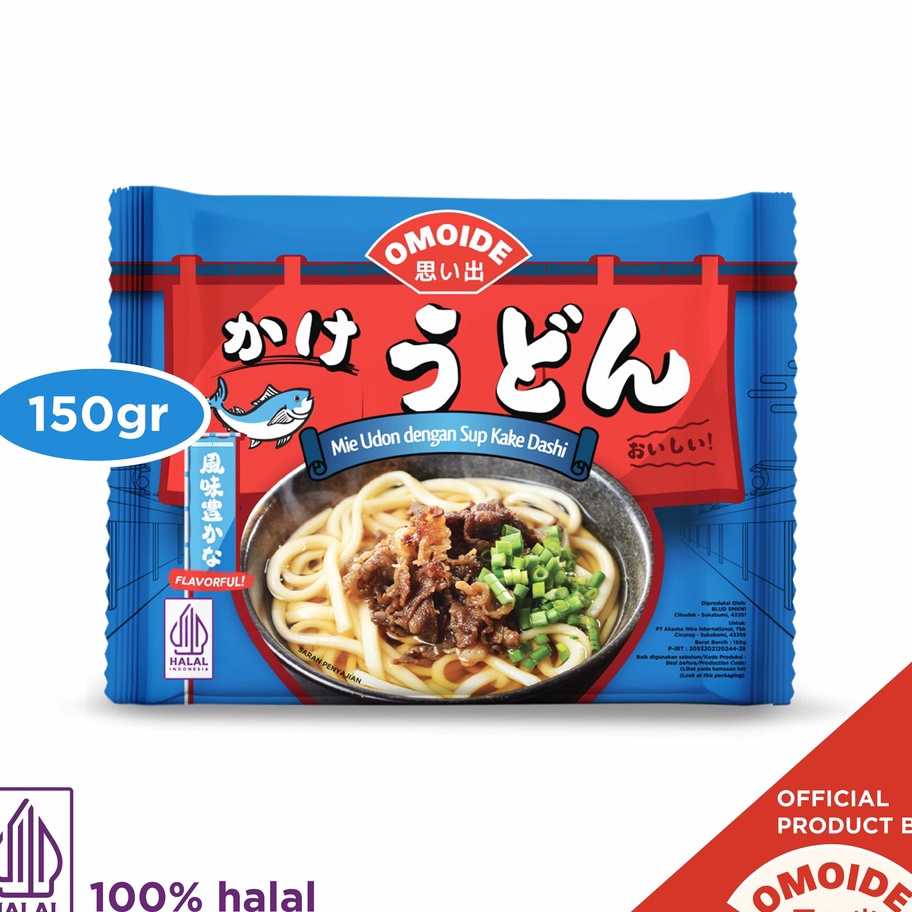 XG34448 Omoide Kake Udon 15gr  Udon  Mie Instan Kuah Rebus  Makanan Jepang Halal Instan  Mie Udon Ha