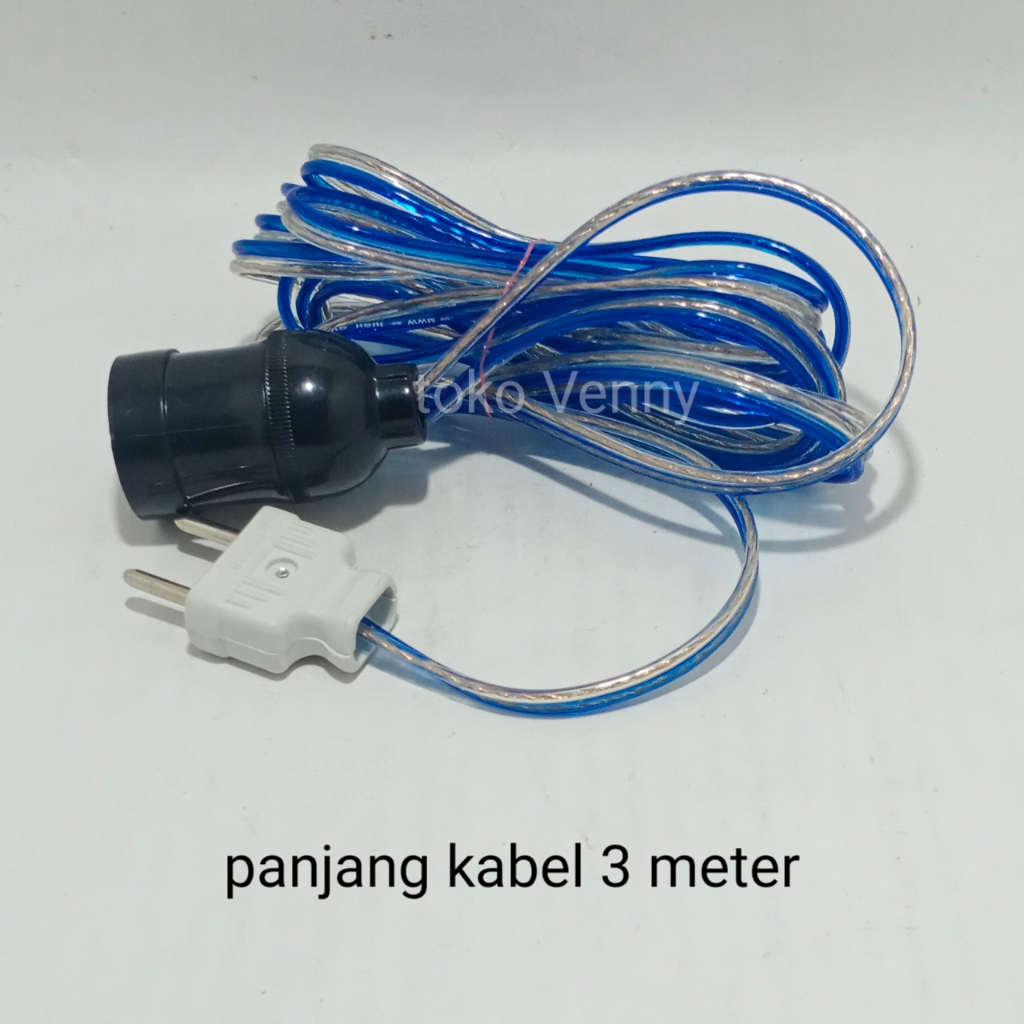 Fiting Gantung+Kabel 2X30 Panjang Kabel 3 Meter 5 Meter 10 Meter 15 Meter