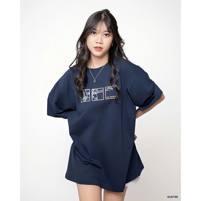 Kaos Oversize JKT48 Birtday T-Shirt Lulu Salsabila (Lulu) | Unisex - Hitam