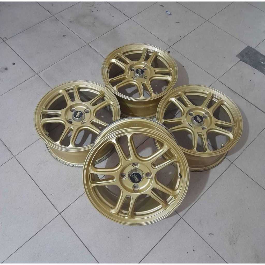 VELG MOBIL BEKAS SEKEN HSR NX SPO RING 15 LEBAR 6,5 PCD 4X100 ET 42 VELG UNTUK MOBIL BRIO AGYA AYLA 