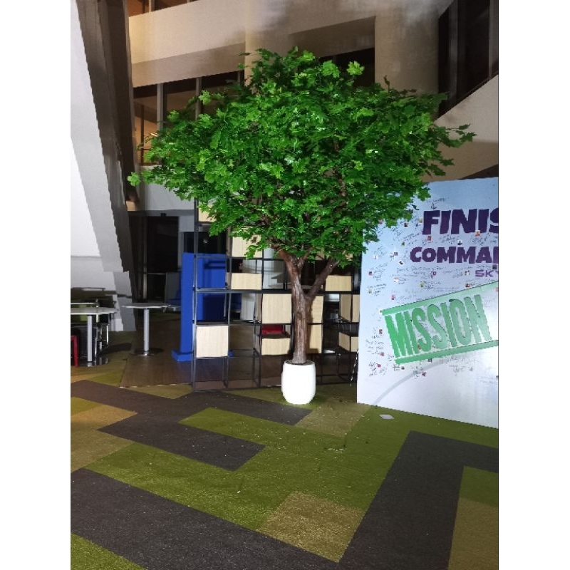 pohon maple hijau palsu artificial T.3m/ pohon maple plastik