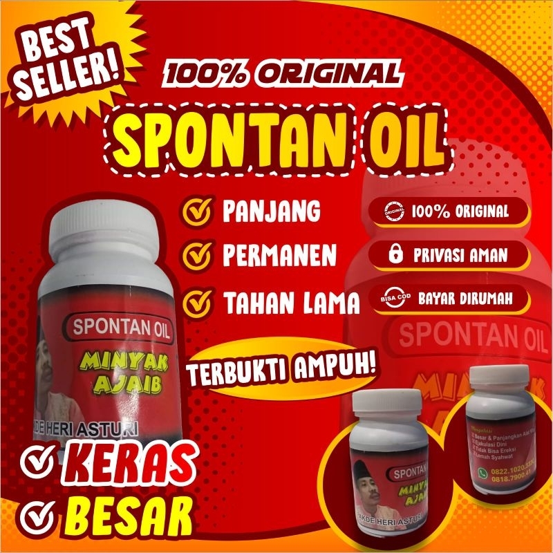 Herbal minyak spontan oil Heri asturi kesatrian terlaris dan di jamin ampuh sudah terbukti