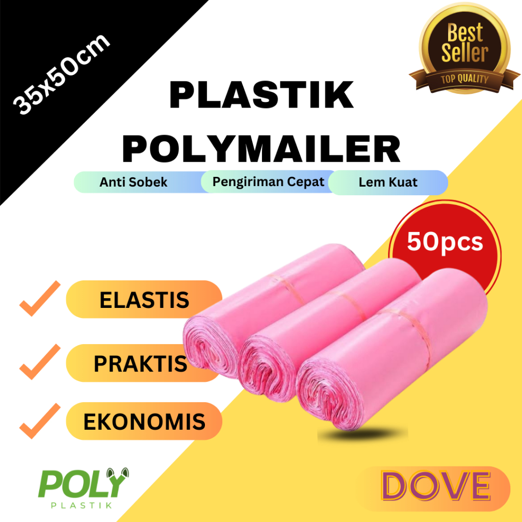 

RB Polymailer Plastik Packing Warna 35x50cm Isi 50Pcs