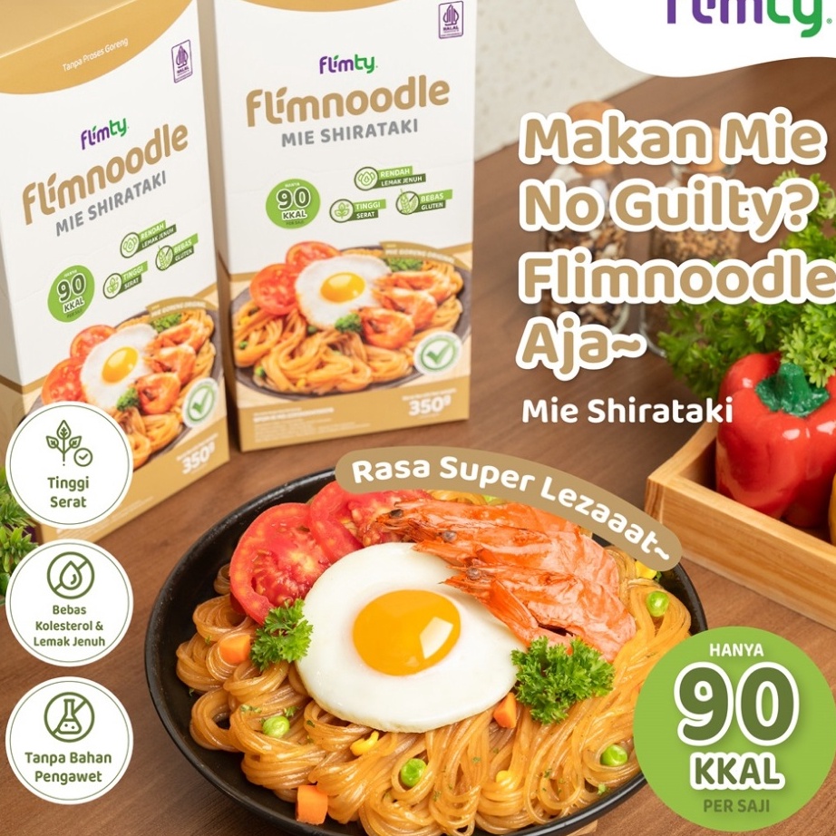 

READY STOK Flimnoodle Mie Shirataki Tanpa Proses Goreng 1 Box isi 5 pcs