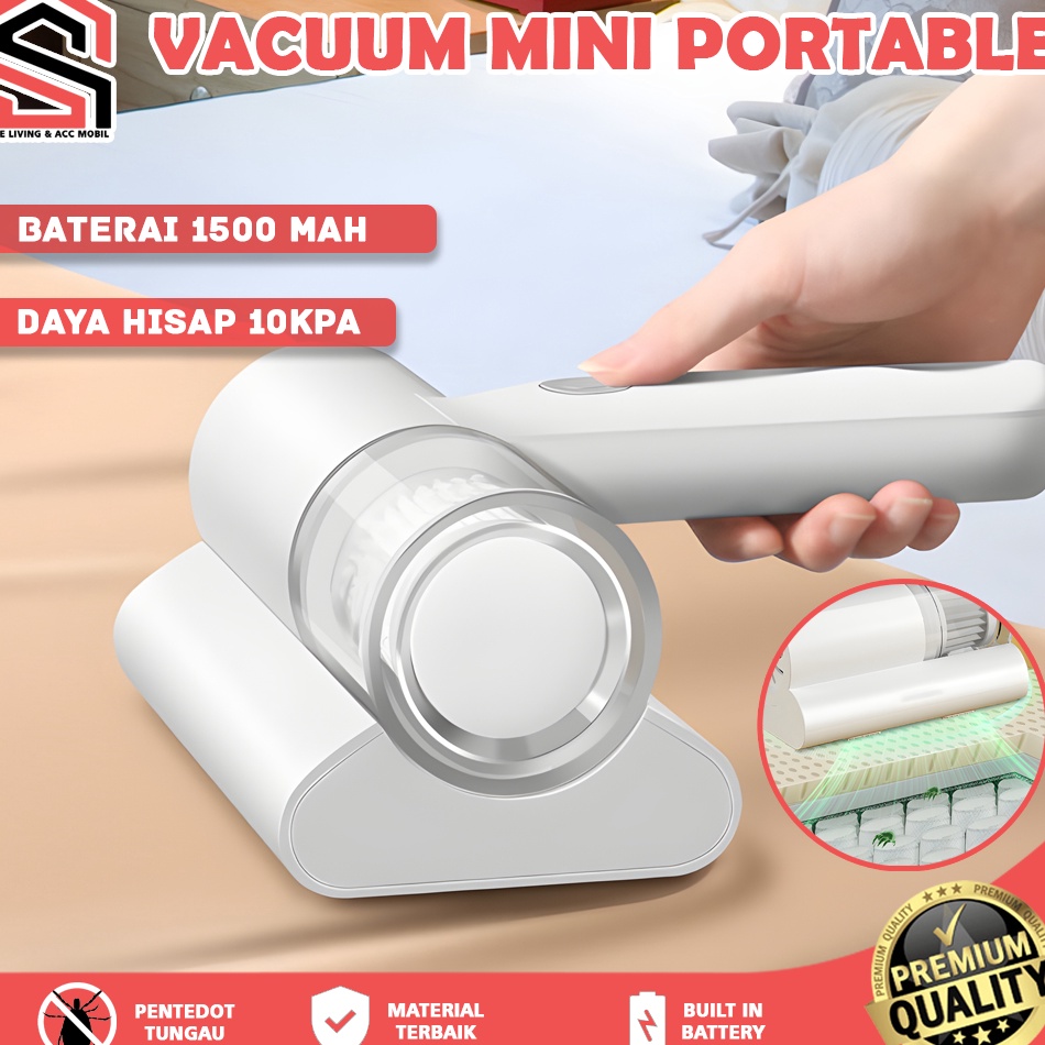 nz Vacum Cleaner Mini Portable USB Rechargeable  Penyedot Debu Mesin Penyedot Debu KasurSofaBed Anti