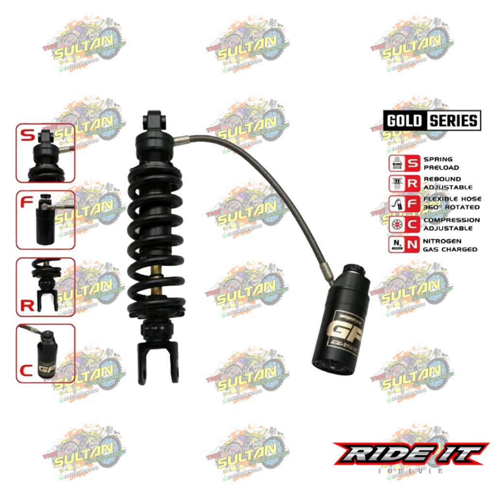 SHOCK SHOCKBREAKER BELAKANG SETELAN TABUNG PISAH GP 103 PRO FLEX GOLD SERIES CB 150 R VIXION JUPITER