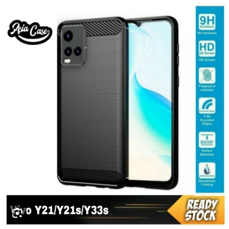 Softcase Silikon Ipaky Carbon Vivo Y21 Vivo Y21S Vivo Y33S