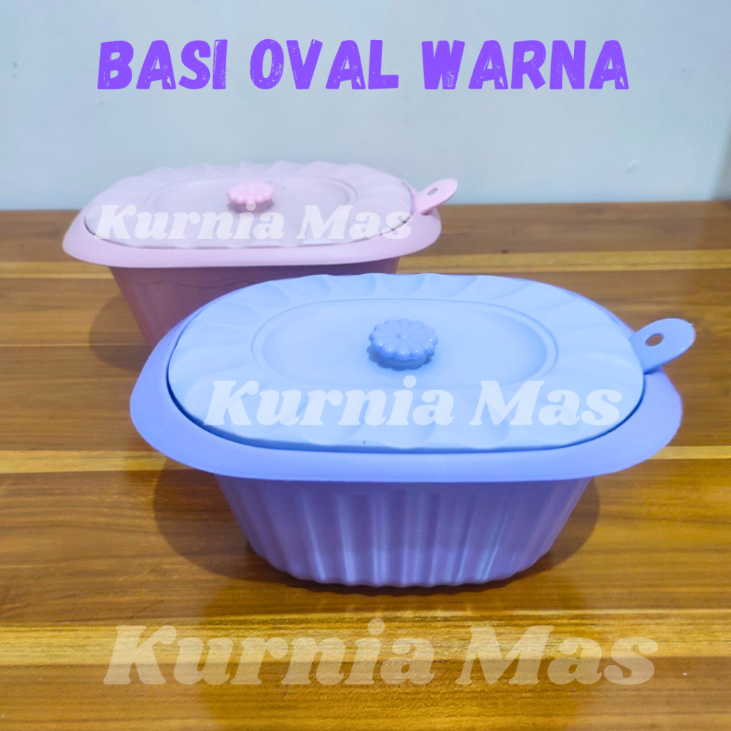 Set Basi Sayur Warna + Centong Basi Oval Oscar Basi Prasmanan Tempat Lauk Serbaguna