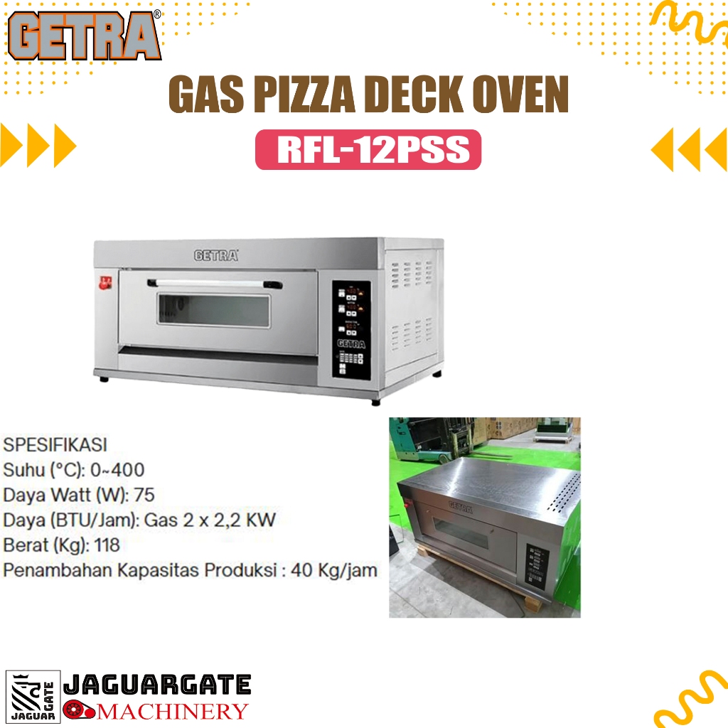 GAS PIZZA DECK OVEN GETRA RFL-12PSS