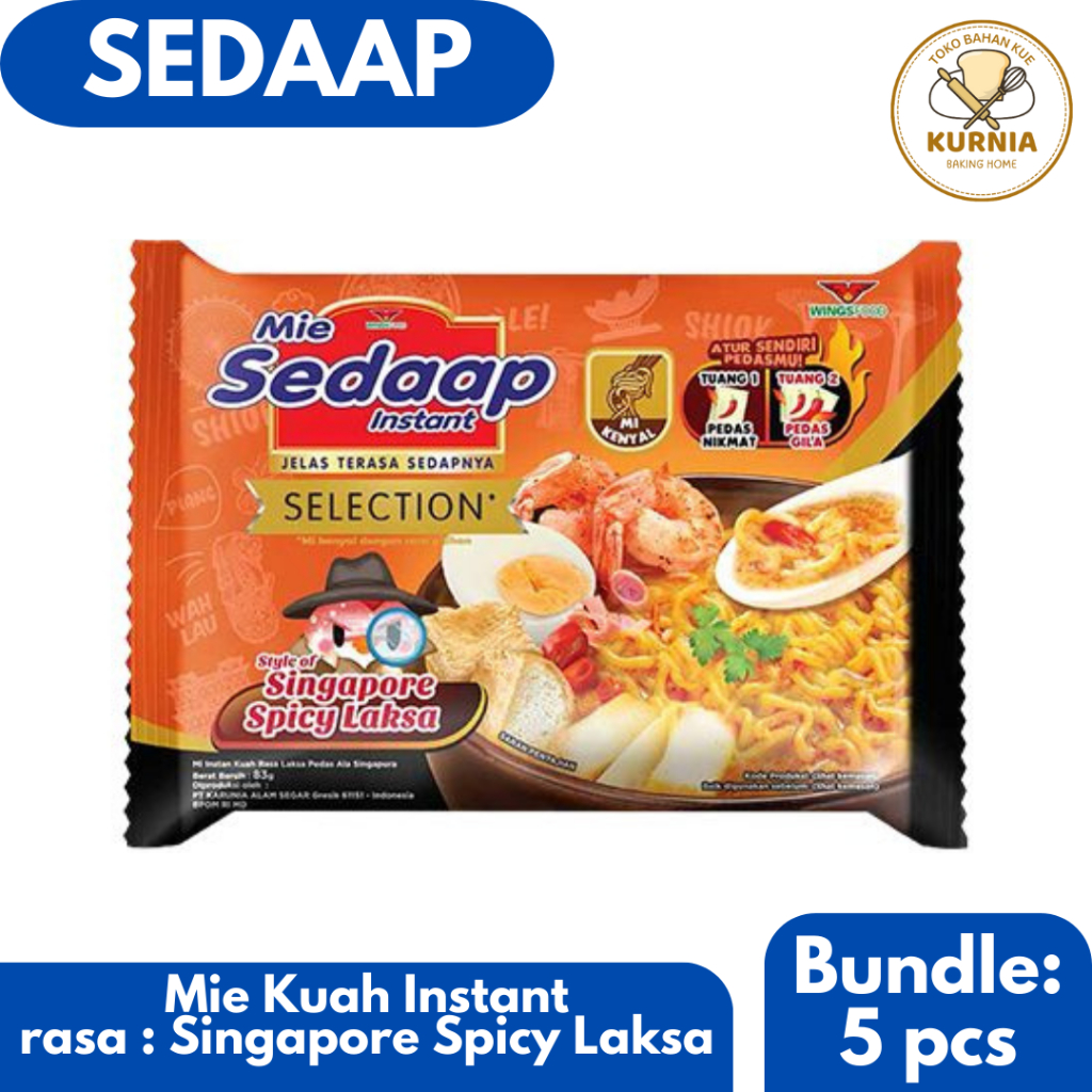 

5 PCS MIE SEDAAP KUAH RASA SINGAPORE SPICY LAKSA