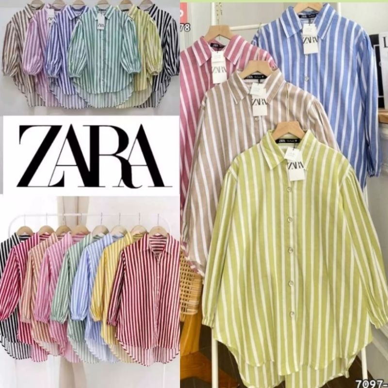 ATASAN KEMEJA ZARA/KEMEJA SALUR ZARA/KEMEJA BORDIR ZARA/KEMEJA SILANG BELAKANG OVERSIZE ZARA