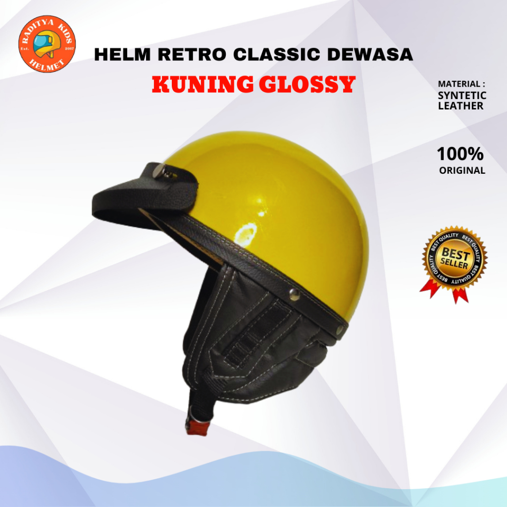 HELM CHIPS RETRO KLASIK DEWASA PRIA WANITA-HELM CHIPS BOGO RETRO VESPA