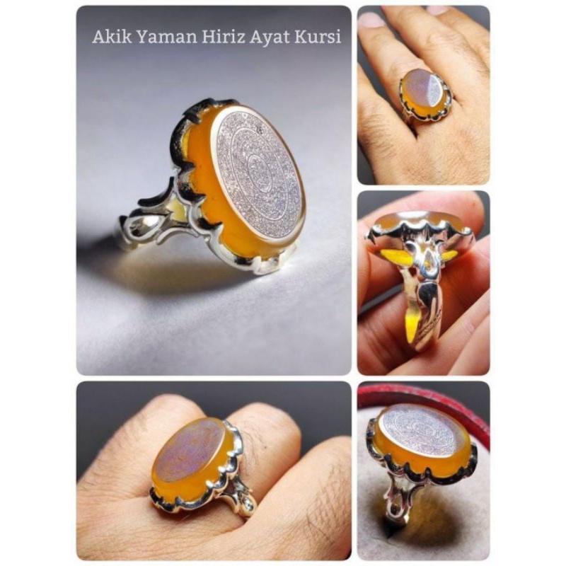 Cincin Perak Batu Akik Yaman Hiriz