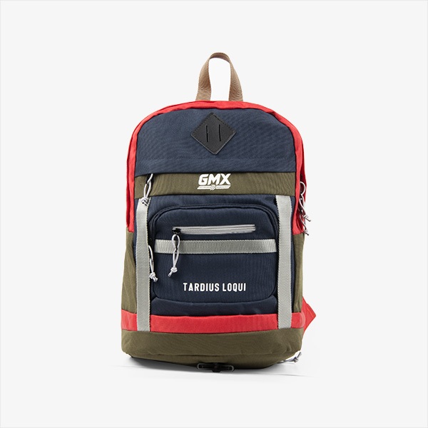 Geoff Max - Bertille Navy Red | Backpack | Tas Ransel | Tas Punggung | Tas Pria Wanita | Tas Sekolah