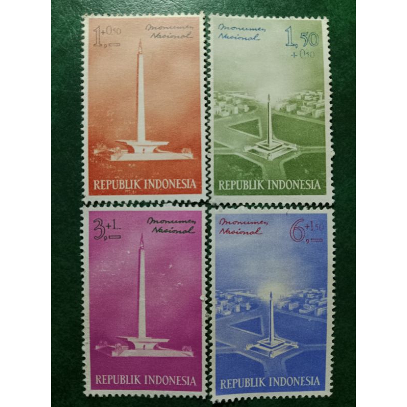 

Prangko Indonesia 4 Pcs MONAS tahun 1962 UN USED