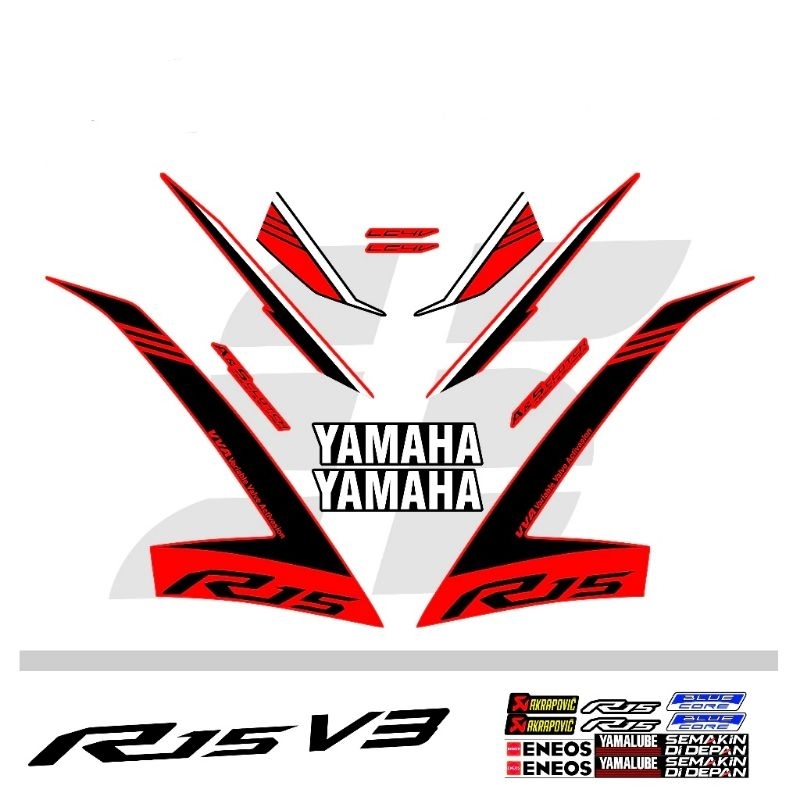 Stiker List Body Motor Yamaha R15 V3 Variasi Original / Striping R15 V3 / Sticker R15 V3