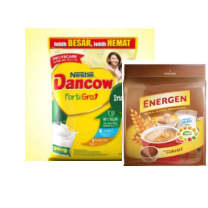 

penggemuk badan susu dancow(1kg) + energen(35pcs)