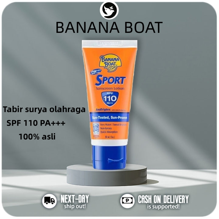 Banana Boat Sunblock/Banana Boat Sport Sunscreen SPF 110 PA+++ 90ml Banana Boat Sport Sunscreen Lotion【100% asli】
