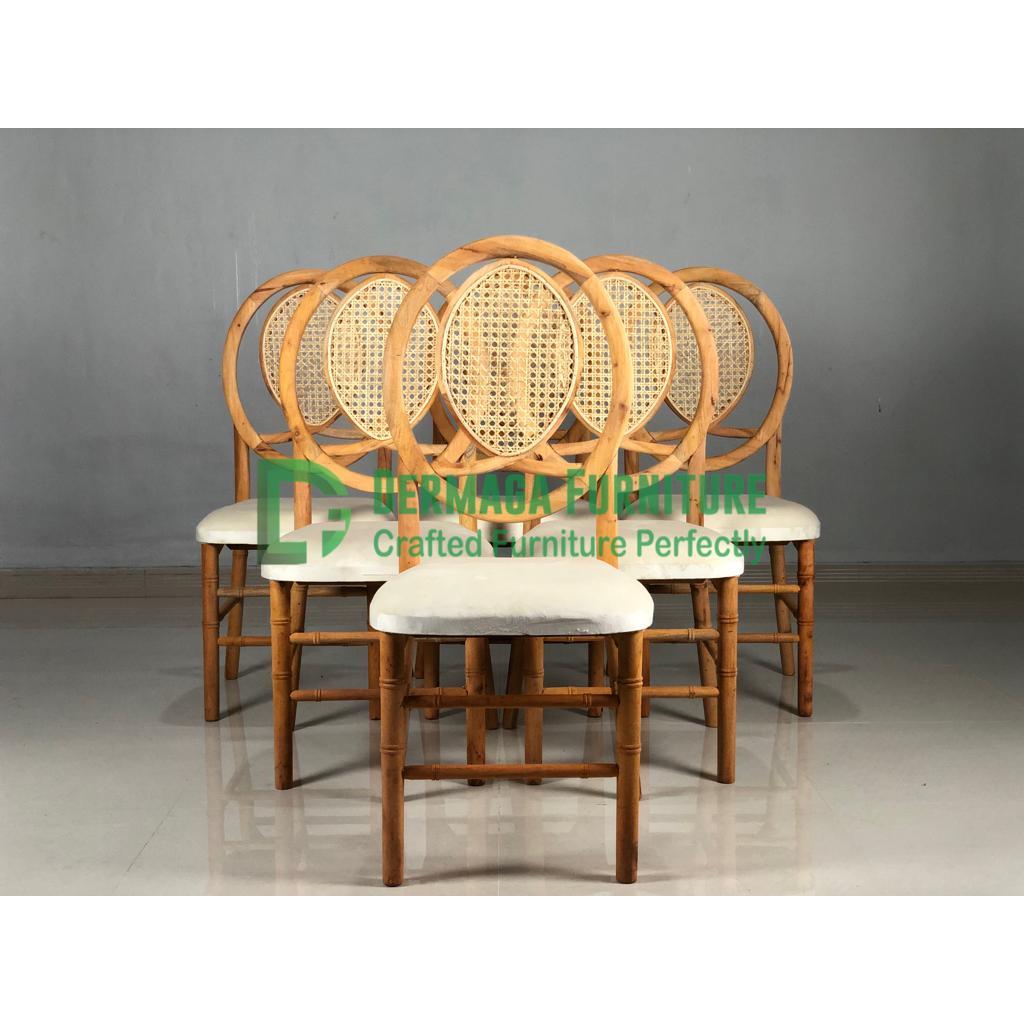 PRE ORDER KURSI OLIVIA MAHONI ROTAN DUDUKAN JOK NON FINISHING SOFA PELAMINAN KURSI TAMU MEJA TERAS M