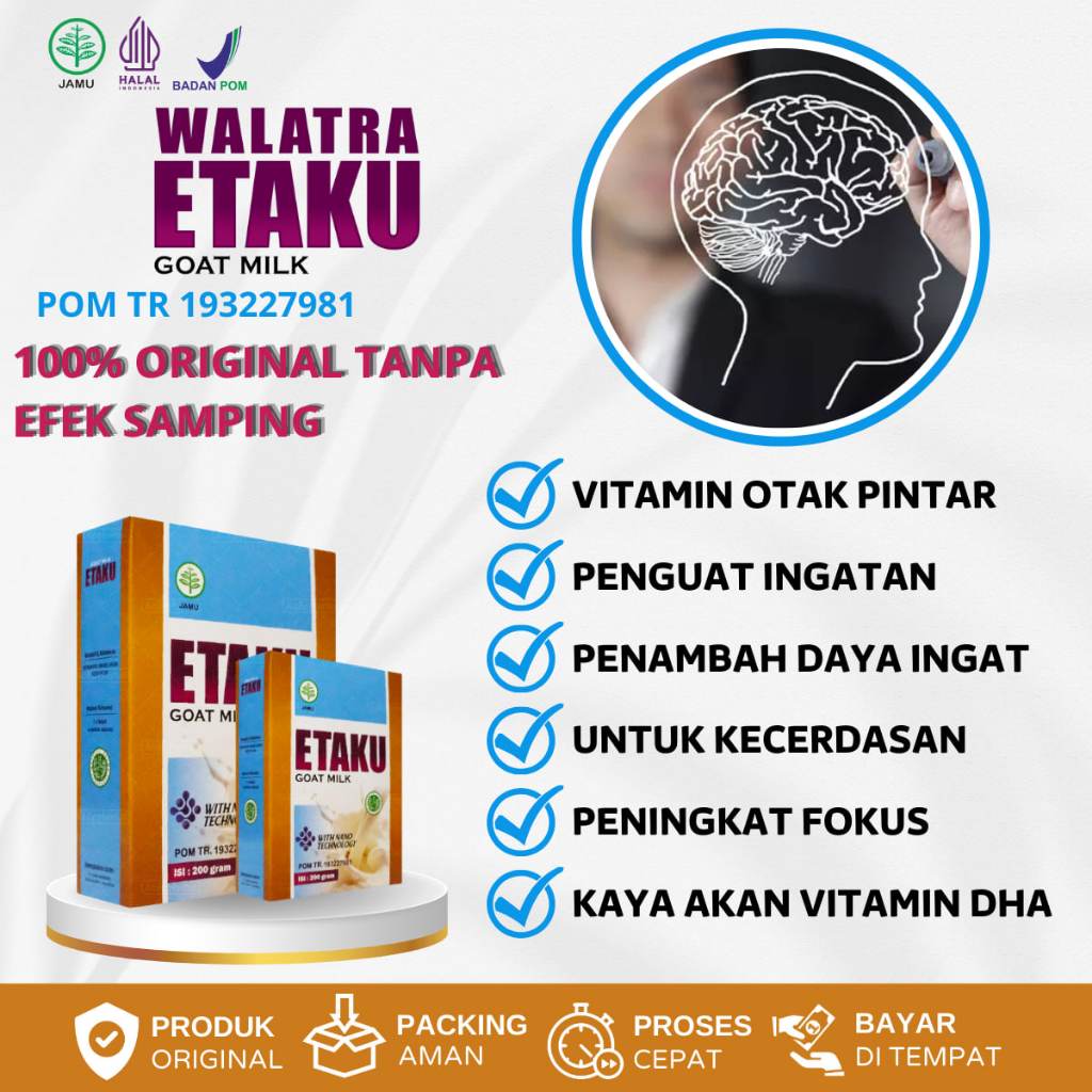 

Etaku Goat Milk Susu Kambing Bubuk - Nutrisi Otak Cerdas Penambah Daya Ingat Suplemen Penguat Daya Ingat Anak Dewasa