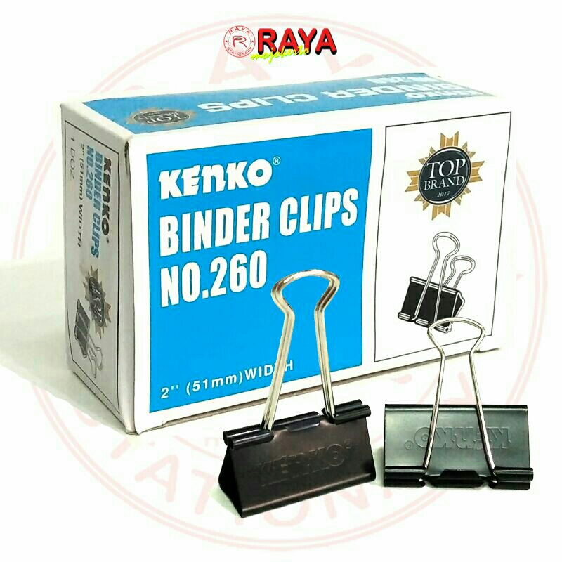 

Penjepit Kertas Kenko 260 Binder Clip Hitam