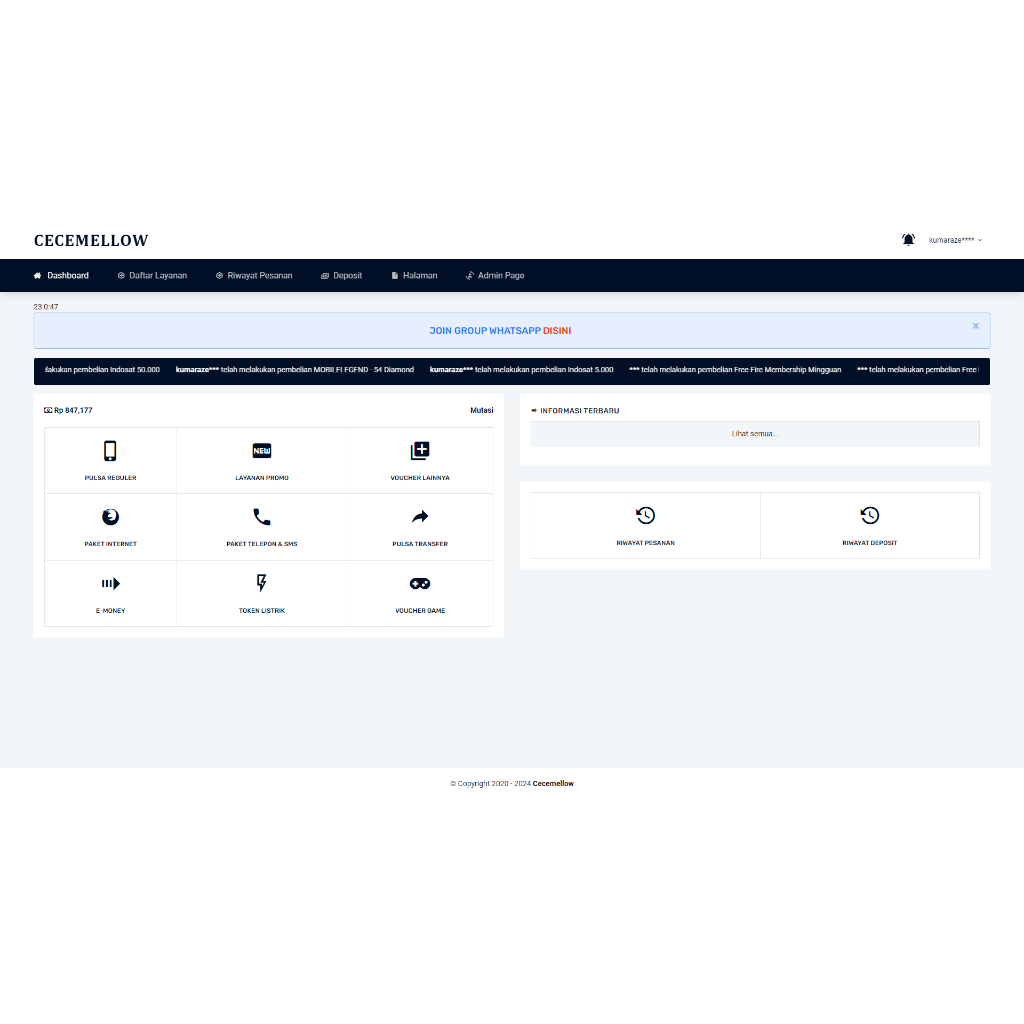 Jual Website Ppob Sistem Otomatis