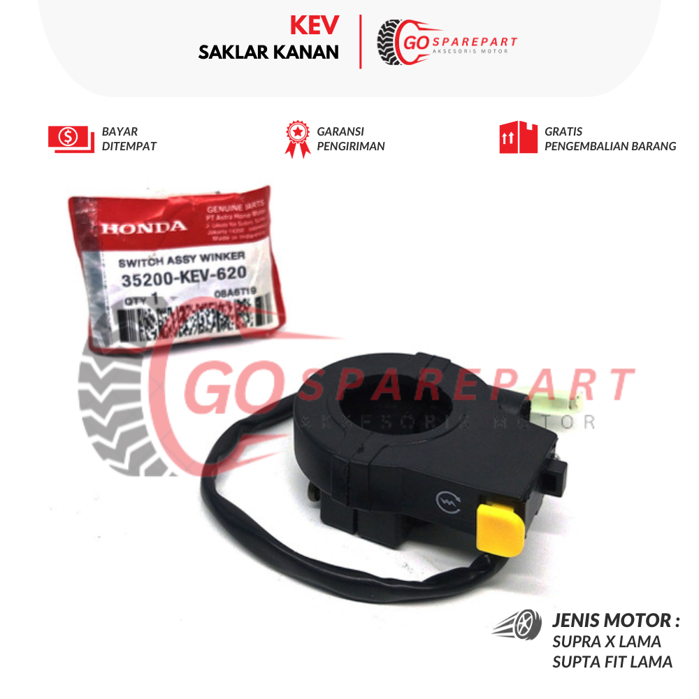 (HONDA) SAKLAR KANAN SUPRA X LAMA KEV / SUPRA FIT LAMA / HOLDER SUPRA X LAMA KANAN KIRI / HOLDER KIR