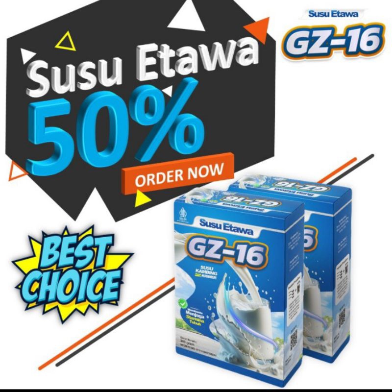 

Susu Kabing Etawa GZ-16 dengan kandungan 50% Susu Kambing Etawa