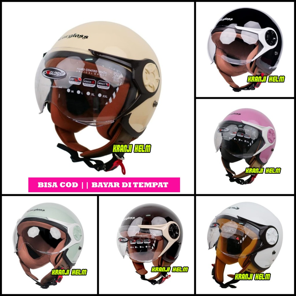 Helm Cargloss YRH Hijab Original Half Face SNI