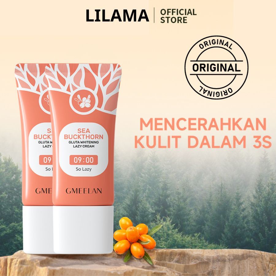 GMEELAN Gluta Whitening Lazy Cream 30g Krim Siang Pemutih Niacinamide Dari Belanda Pelembab Wajah Pe
