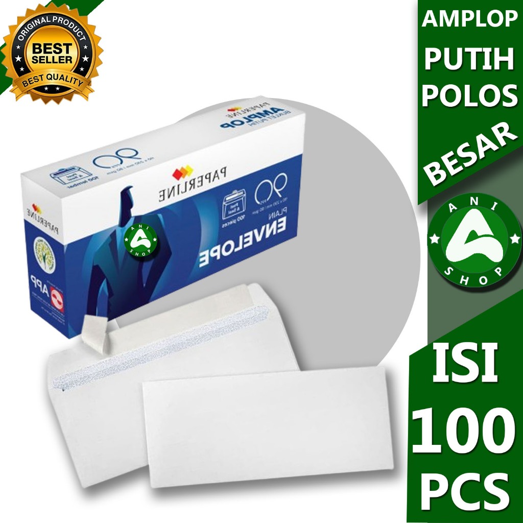 

AMPLOP BESAR PUTIH POLOS 90 1 PAK ISI 100 PCS 80 gsm ani shopp