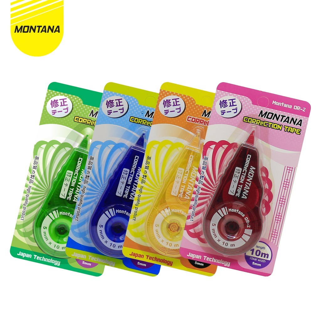

MONTANA CORRECTION TAPE OR-3 - TIPE X KERTAS - STIPO KERTAS - PITA KOREKSI