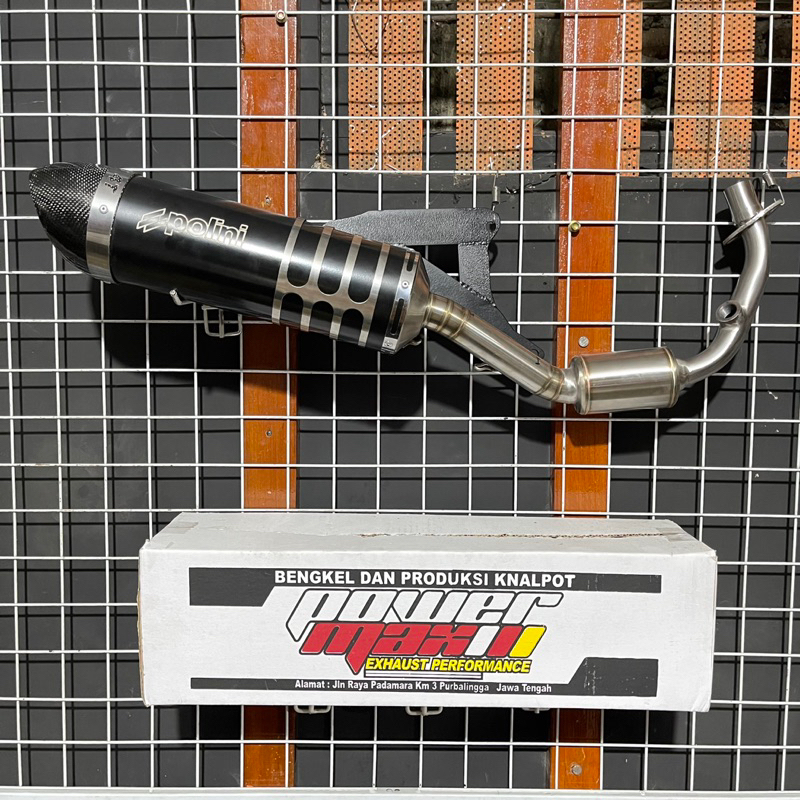 Knalpot Racing Polini EVO 4T Vespa Matic Full System PNP
