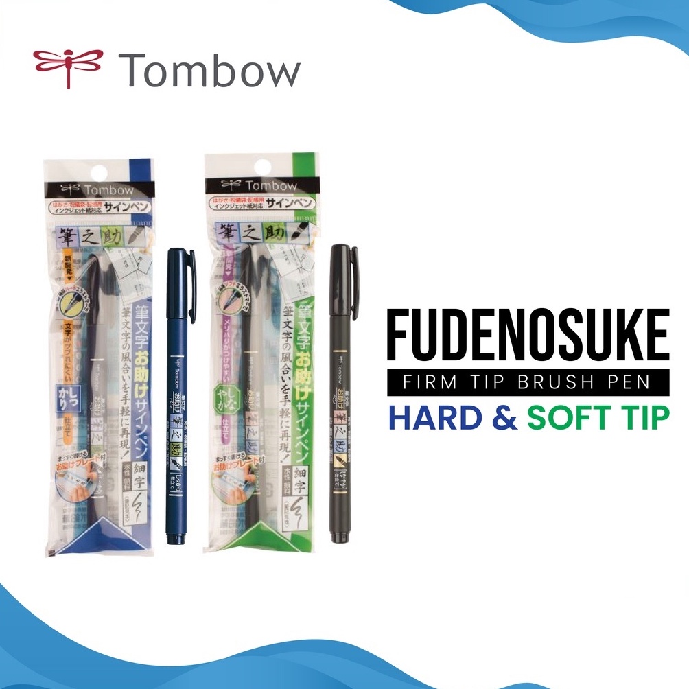 

ART N39U Brush Pen Tombow Fudenosuke Hard Tip Soft Tip Spidol Pena Kuas