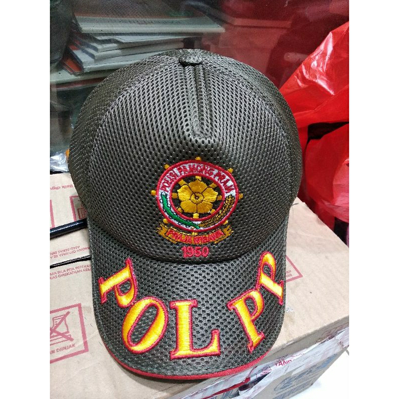 Topi jaring hijau pol pp,staf