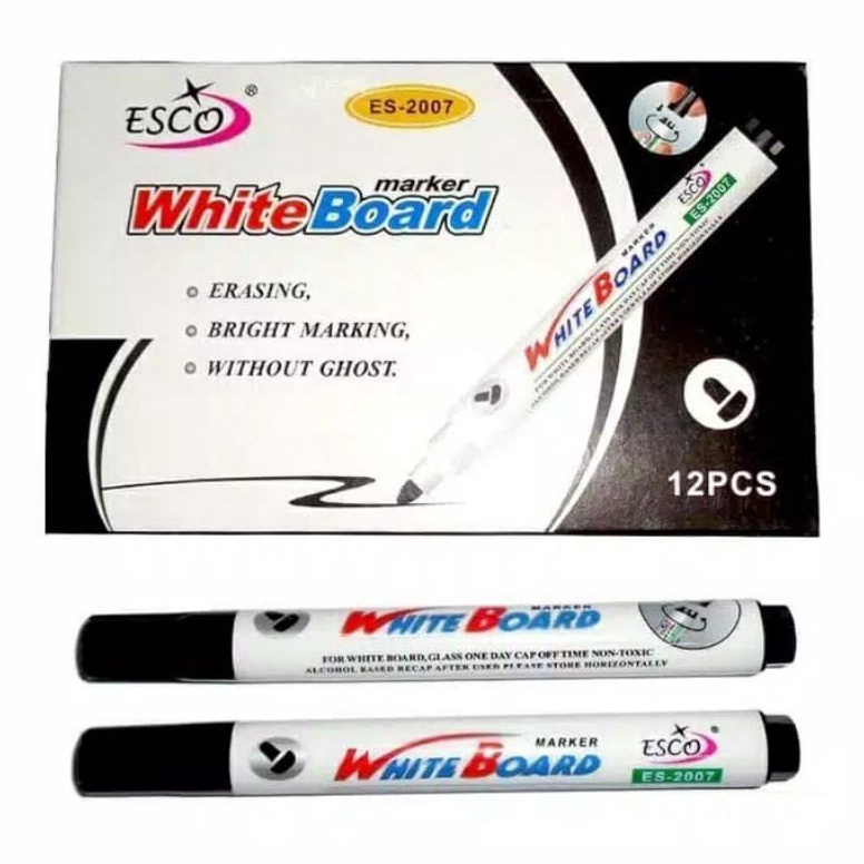 

ART J46Y Spidol Whiteboard MURAH Hitam Isi 12 Pcs