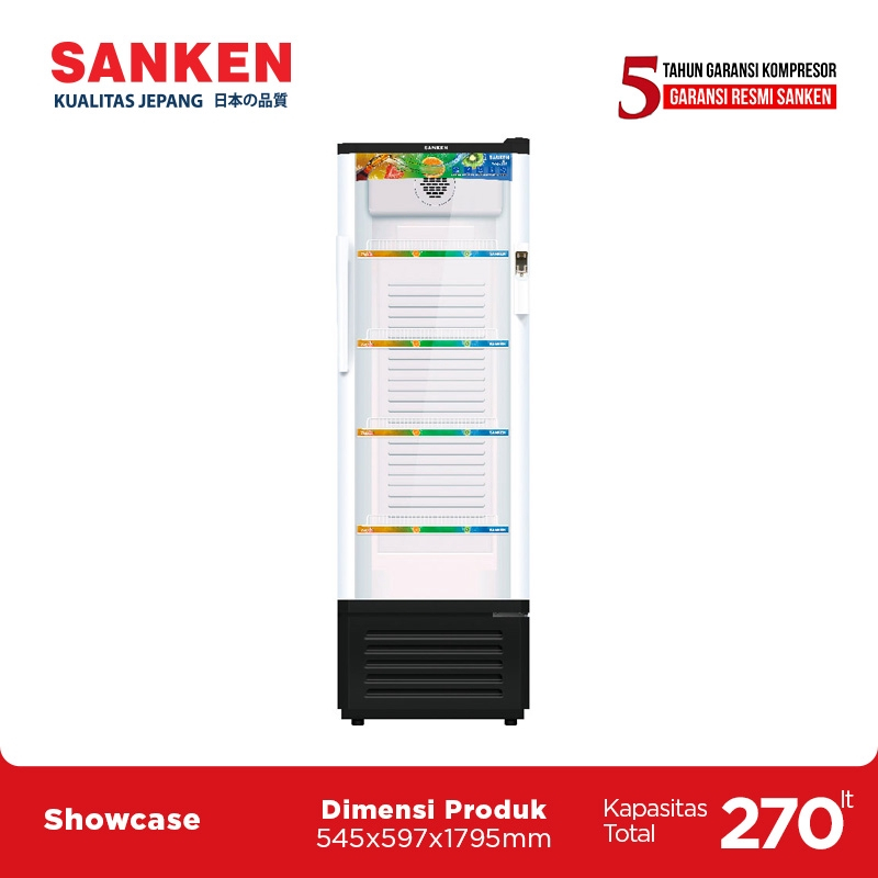 SANKEN SHOWCASE 4 RAK 270L SRS-279 BK