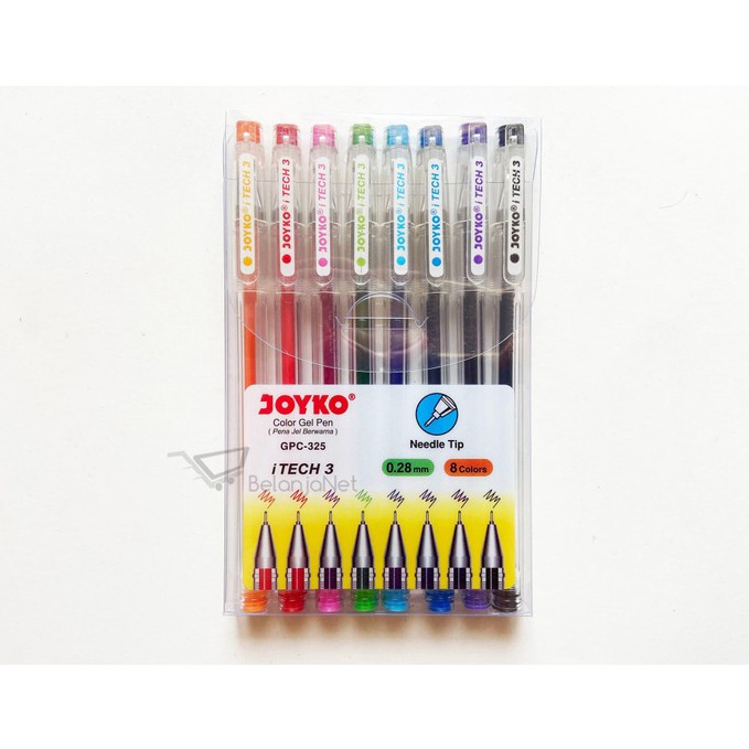 

ART Q7A Color Gel Pen Pen Gel Joyko GPC325 1 SET 8 Warna 28 mm