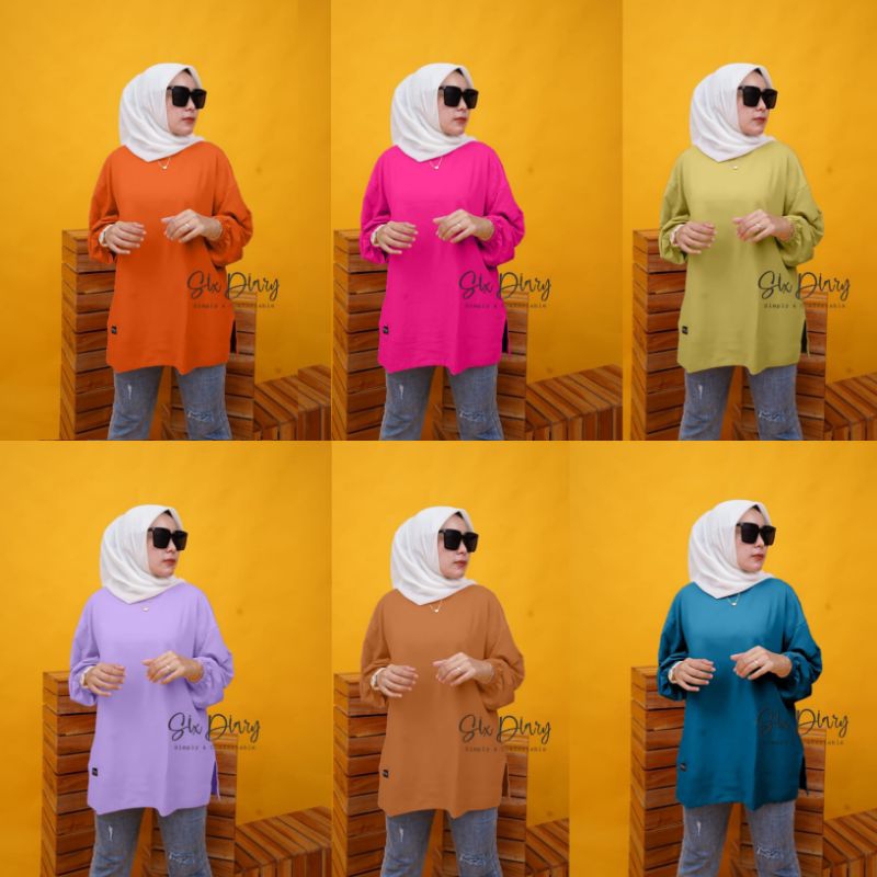 Baju Wanita Oversize Model Terbaru | Atasan Wanita Oversize Tangan Kerut Original Six Diary Terbaru