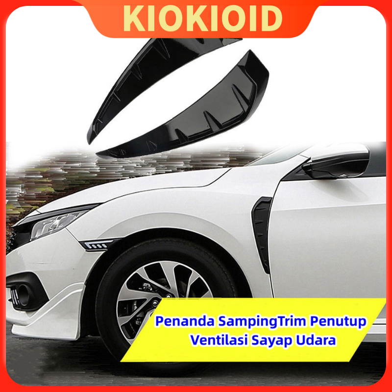 2pcs/set Car AIr Flow Side Vent Air Flow Side Vent Stiker Sirip Samping Mobil Universal Air Flow Sam
