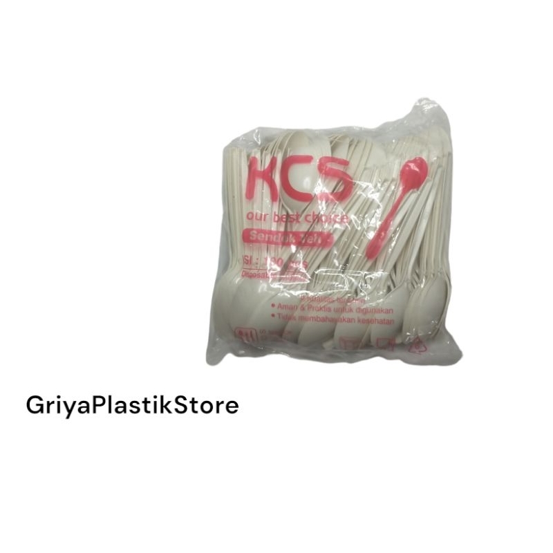 SENDOK TEH merk KCS isi 100/pack|| sendok teh putih|| sendok KCS putih