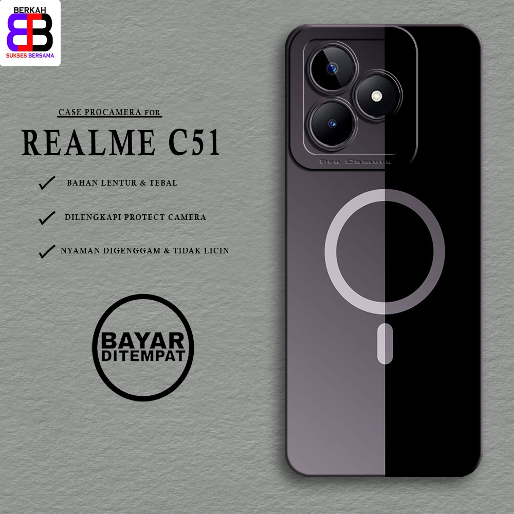 Softcase Pro Camera Realme C51 [BSB014] Oval - HP Realme C51 - kesing HP Realme C51 - Case HP Realme